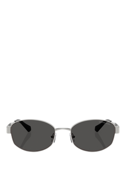 Michael Kors 0MK1161 Oval Sunglasses, Silver/Black - view 2, Silver/Black