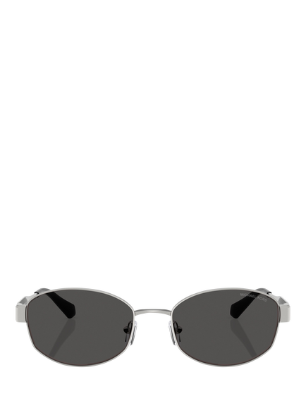 Michael Kors 0MK1161 Oval Sunglasses, Silver/Black - view 2, Silver/Black