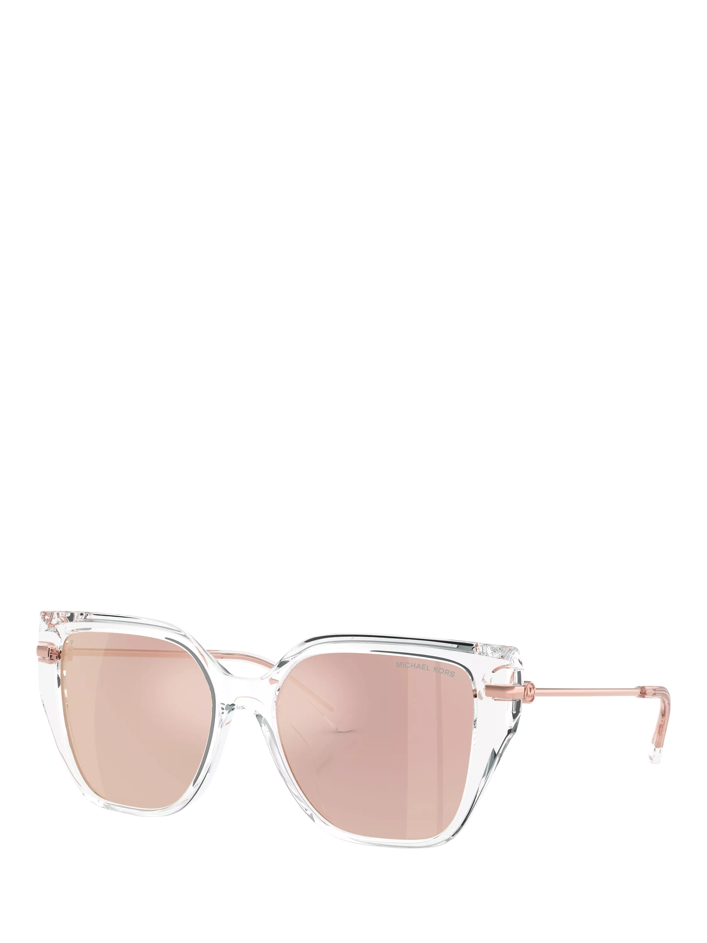 Michael Kors 0MK2231U Cat s Eye Sunglasses Clear Mirror Pink