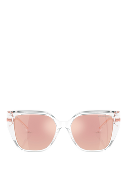 Michael Kors 0MK2231U Cat's Eye Sunglasses, Clear/Mirror Pink - view 2, Clear/Mirror Pink