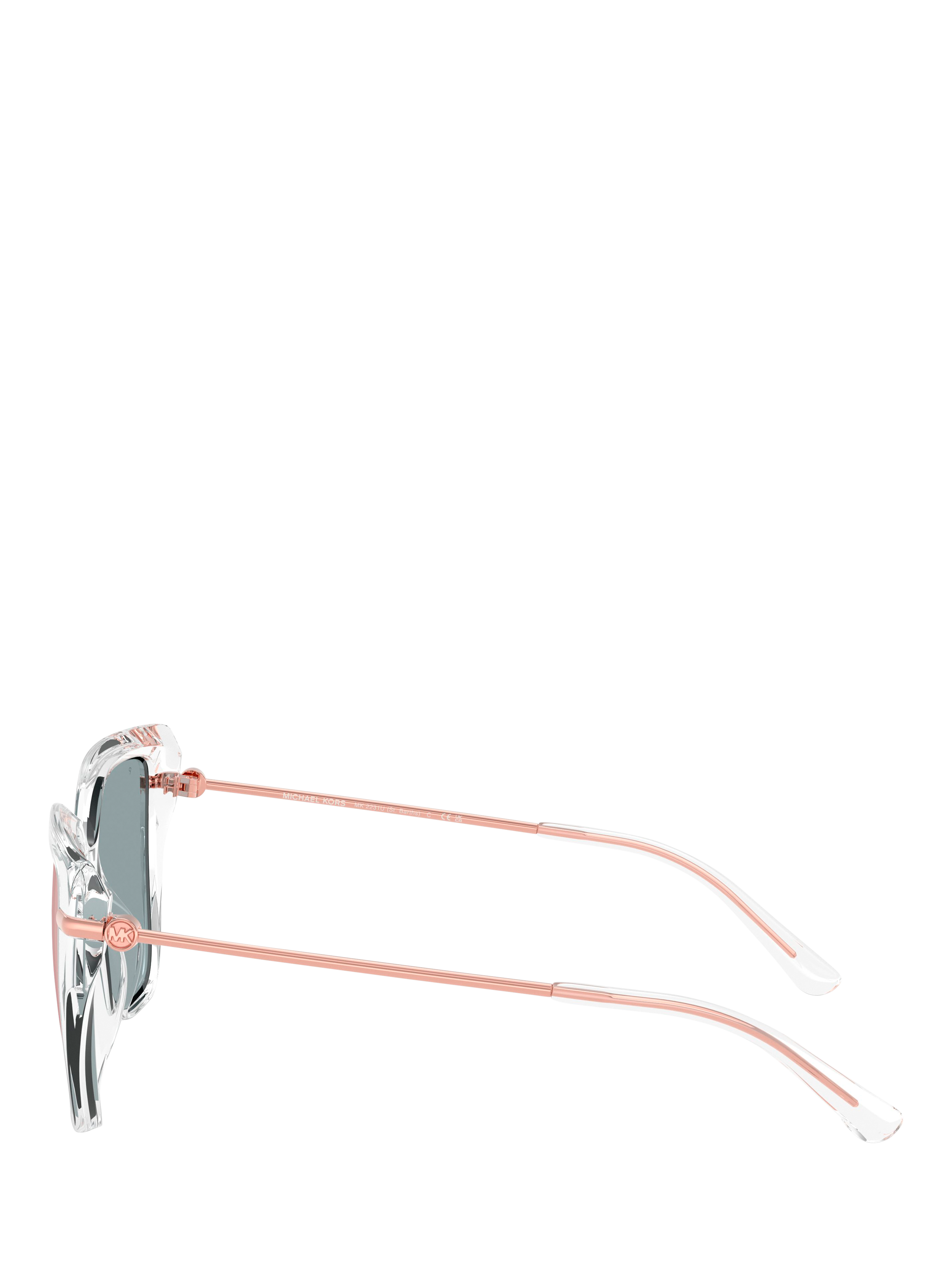 Product image 3 of 5, which shows Michael Kors 0MK2231U Cat's Eye Sunglasses, Clear/Mirror Pink