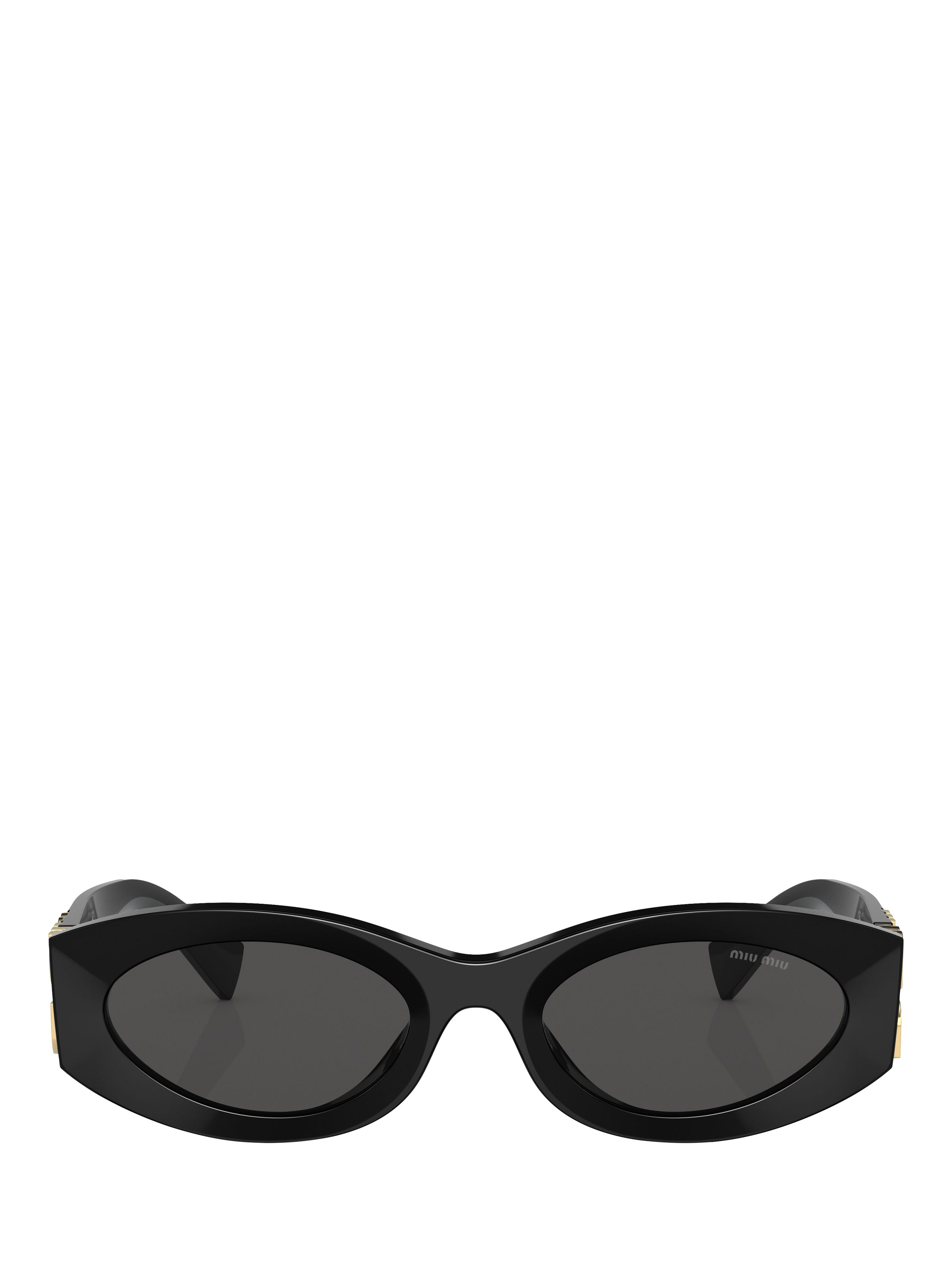 Product image 2 of 5, which shows Miu Miu MU11WS Women's Oval Sunglasses, Black