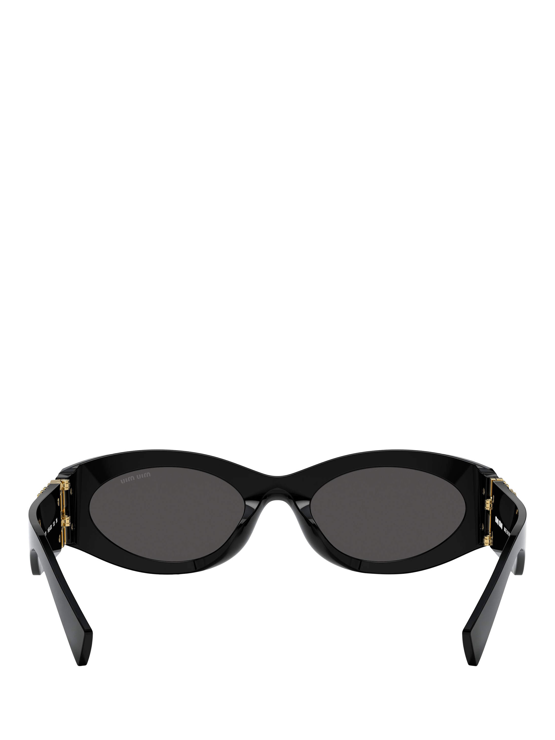 Product image 4 of 5, which shows Miu Miu MU11WS Women's Oval Sunglasses, Black