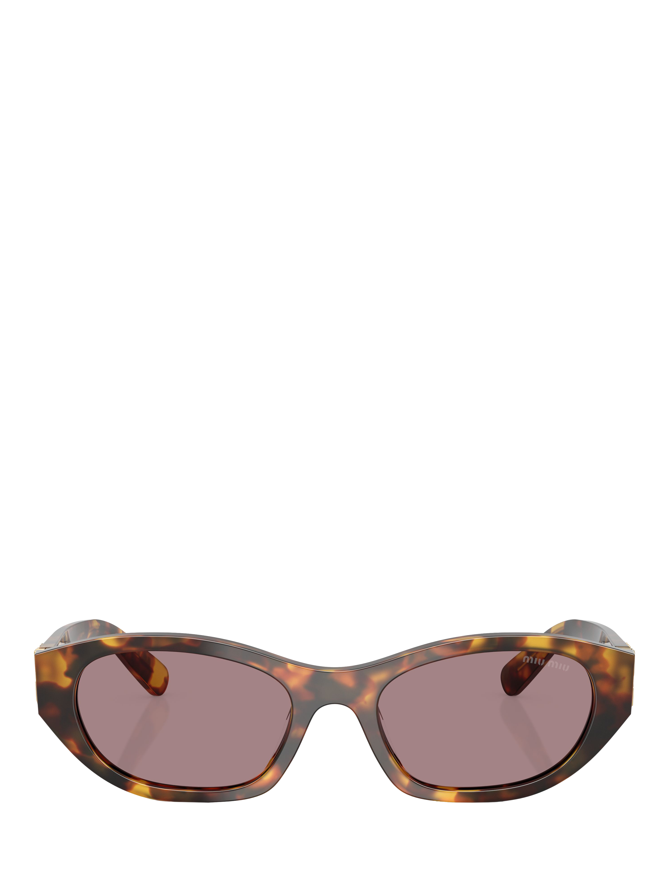 Product image 2 of 6, which shows Miu Miu MUA03S Women's Oval Sunglasses, Honey Havana/Light Purple