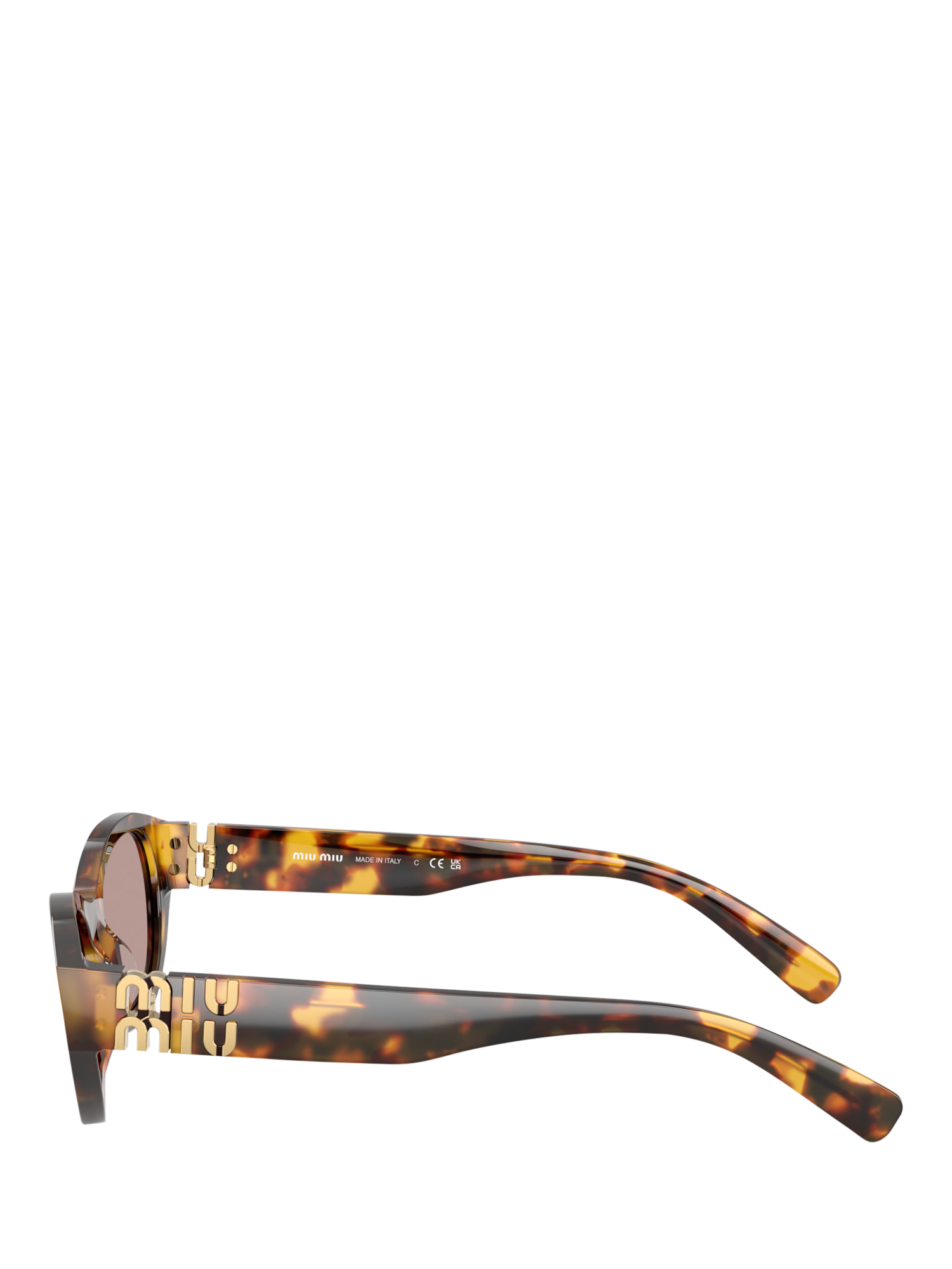 Product image 6 of 6, which shows Miu Miu MUA03S Women's Oval Sunglasses, Honey Havana/Light Purple