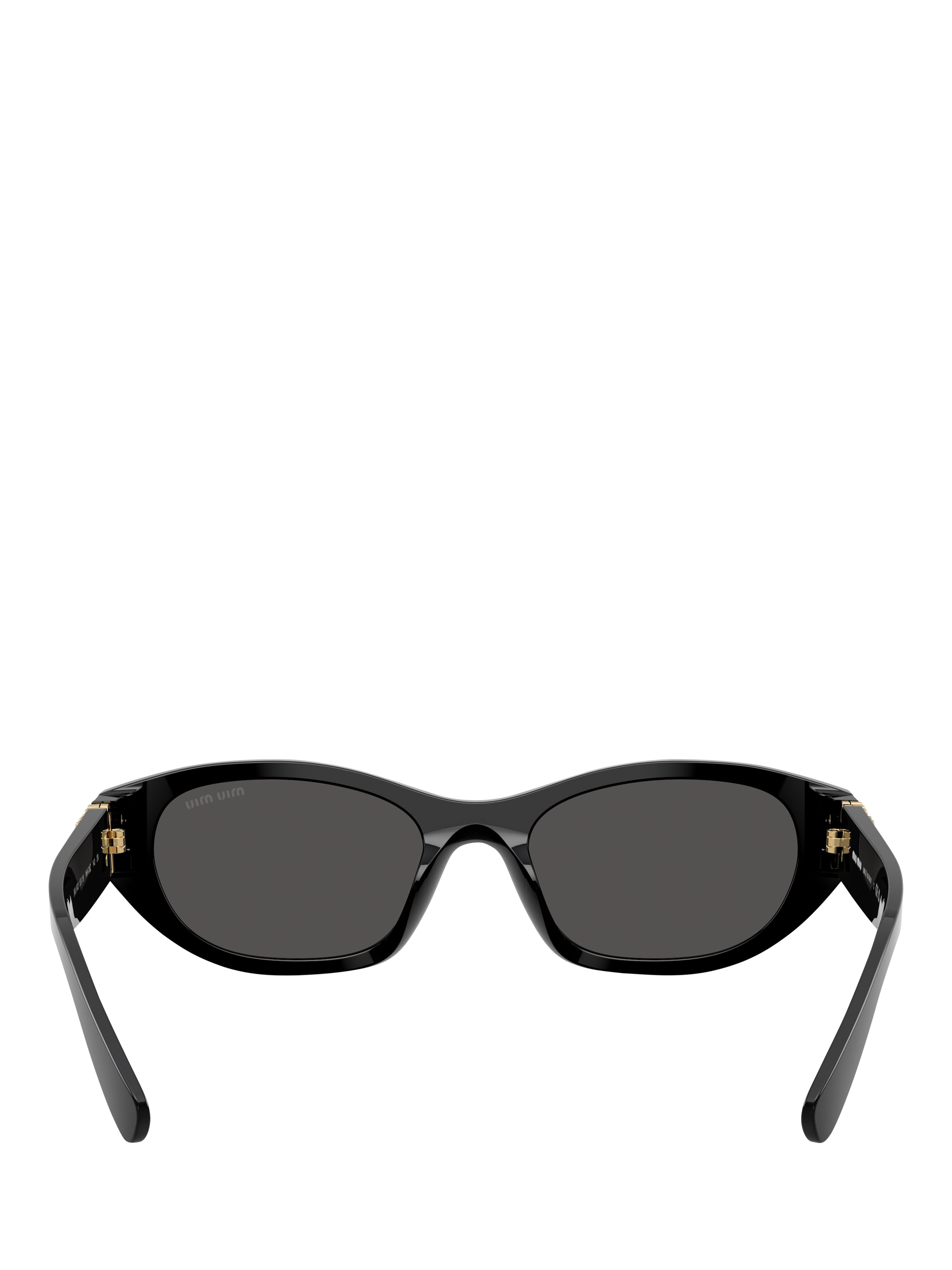 Product image 4 of 5, which shows Miu Miu MUA03S Women's Oval Sunglasses, Black/Grey