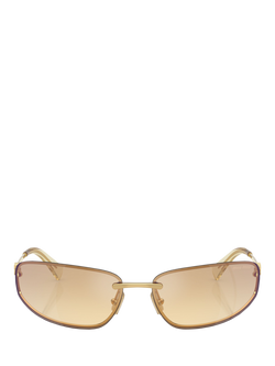 Miu Miu MUA50S Women's Rectangular Sunglasses - view 2, Gold