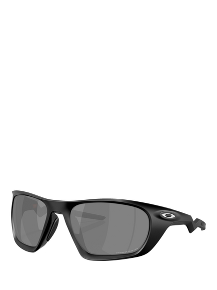 Oakley OO9431 Men's Polarised Rectangular Sunglasses, Matte Black/Grey, Matte Black/Grey