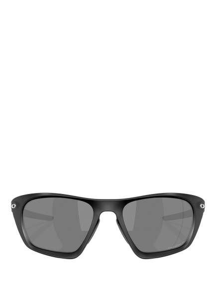Oakley OO9431 Men's Polarised Rectangular Sunglasses, Matte Black/Grey - view 2, Matte Black/Grey