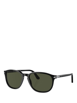 Persol 0PO3019S Round Sunglasses, Black, Black