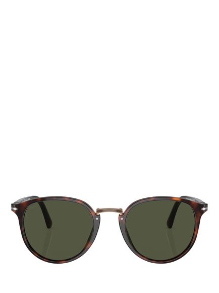 Persol 0PO3210S Round Sunglasses, Havana - view 2, Havana