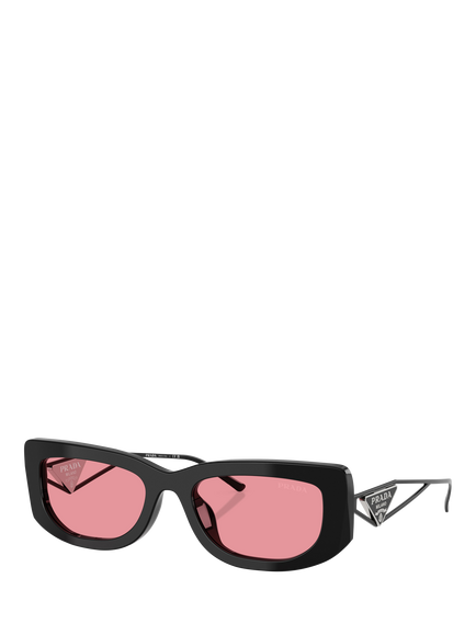 Prada PR 14YS Women's Rectangular Sunglasses, Black
