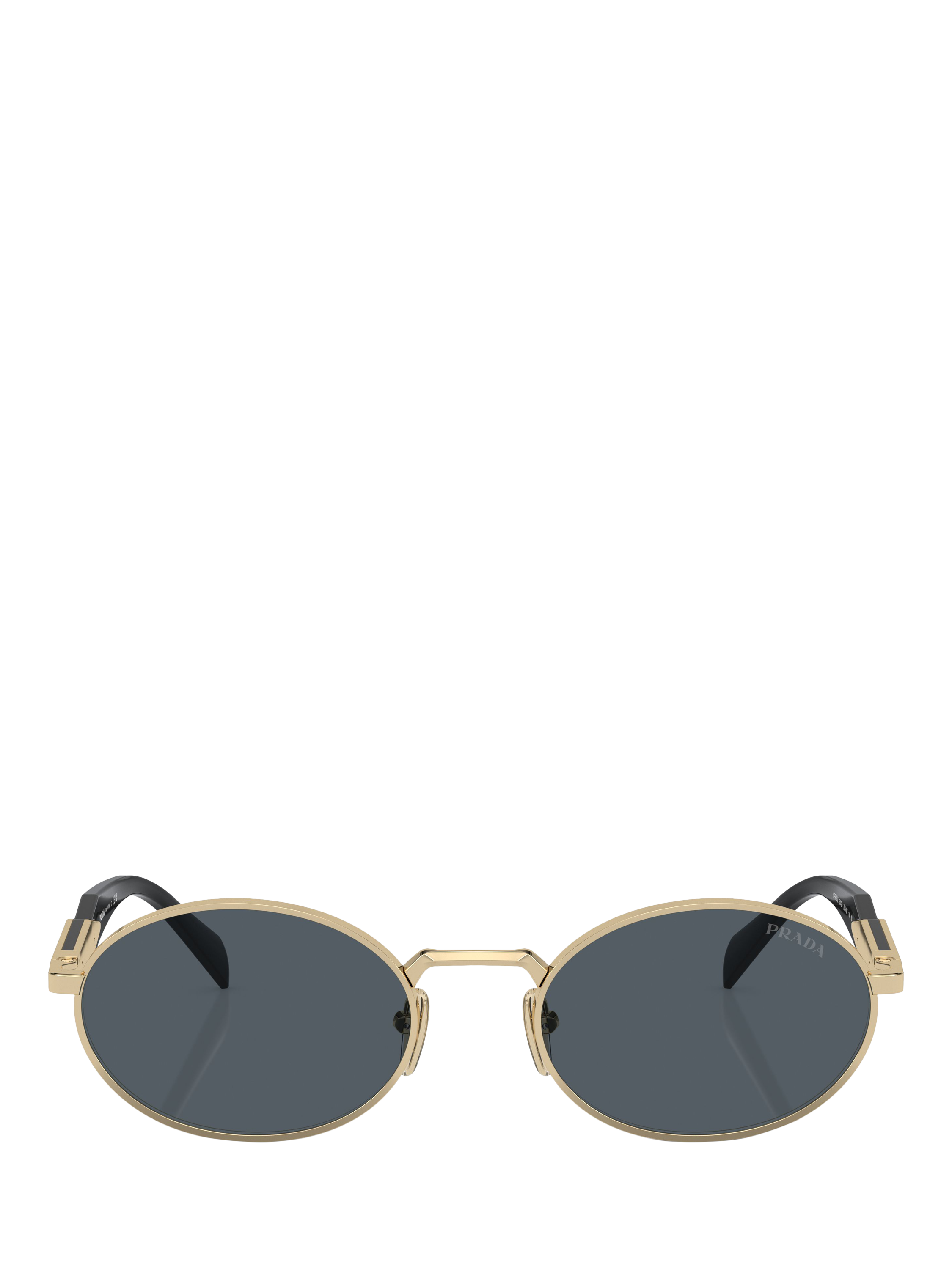 Product image 2 of 5, which shows Prada PR65ZS Women's Oval Sunglasses, Pale Gold/Grey