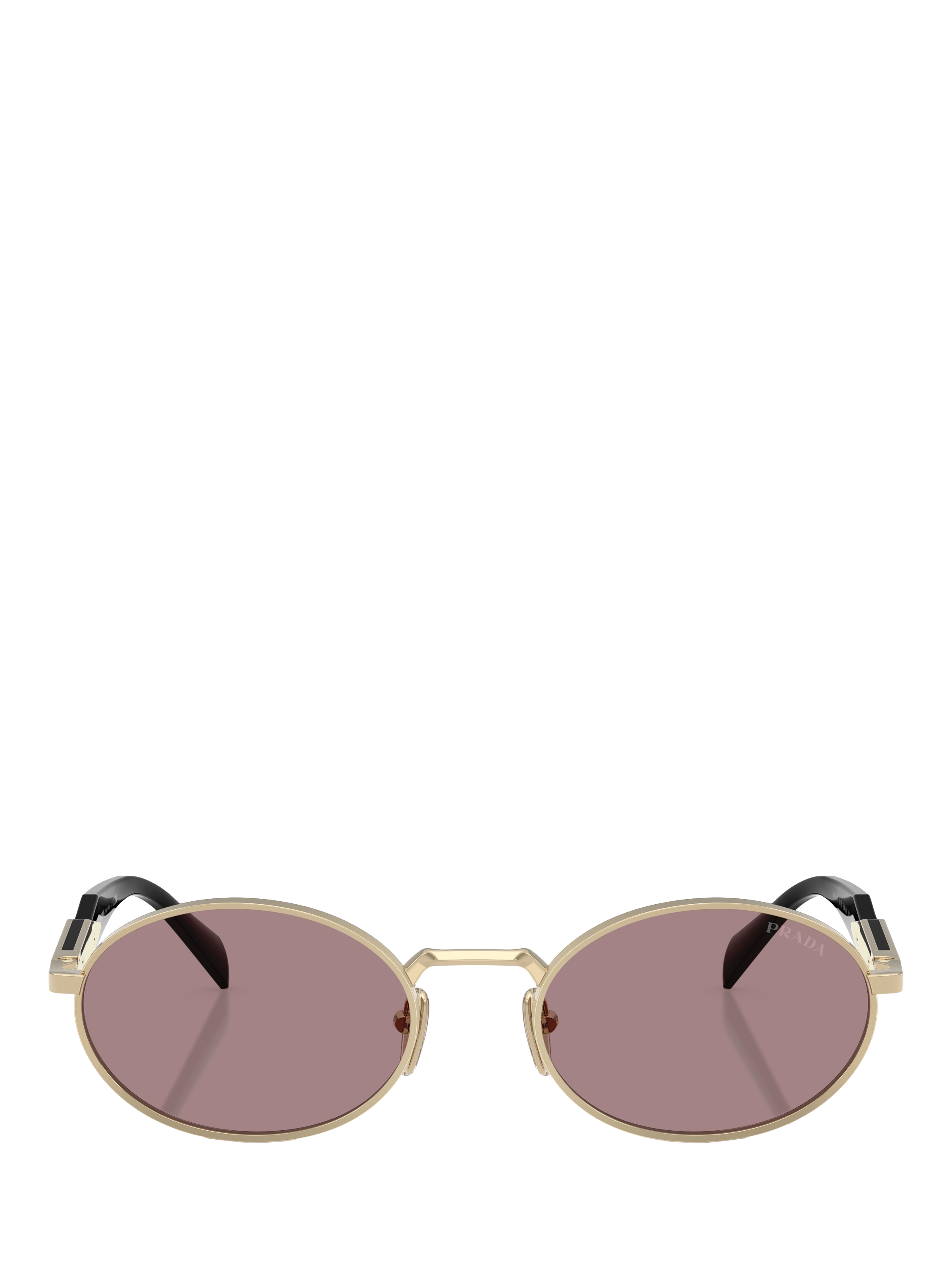 Product image 2 of 5, which shows Prada PR 65ZS Women's Oval Sunglasses, Pale Gold
