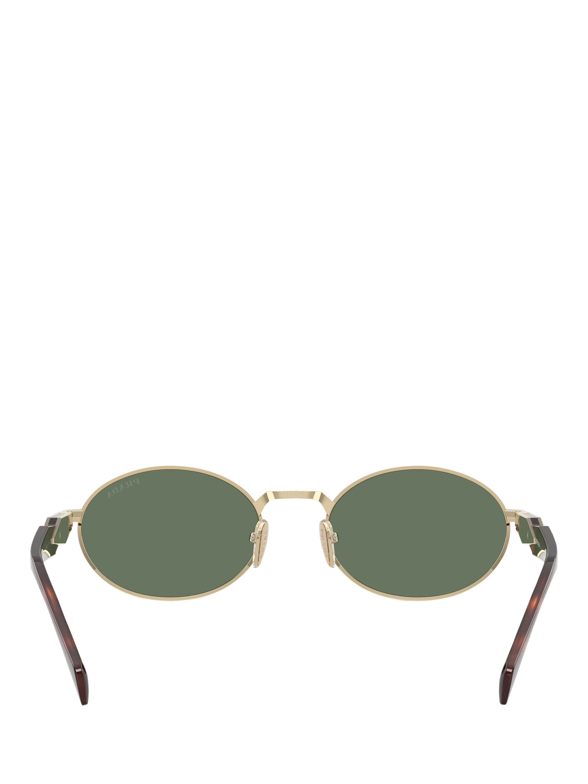 Product image 4 of 5, which shows Prada PR65ZS Women's Oval Sunglasses, Pale Gold/Green