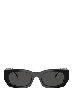 Prada PR B05S Women's Rectangular Sunglasses, Black - view 2, Black