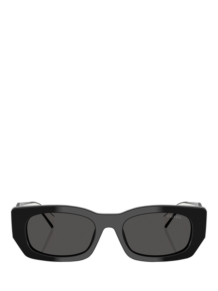 Prada PR B05S Women's Rectangular Sunglasses, Black - view 2, Black