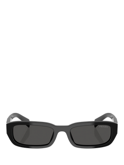Prada PR B06S Women's Rectangular Sunglasses, Black - view 2, Black