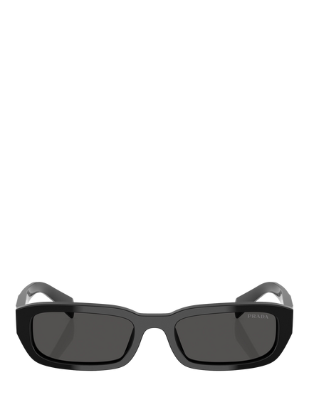 Prada PR B06S Women's Rectangular Sunglasses, Black - view 2, Black