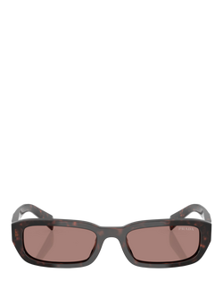 Prada PR B06S Women's Rectangular Sunglasses, Root Tortoise/Brown - view 2, Root Tortoise/Brown