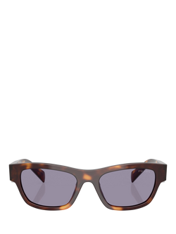 Prada PR B09S Women's Oval Sunglasses, Classic Tortoise/Purple - view 2, Classic Tortoise/Purple