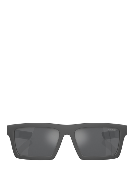Prada PS02ZSU Men's Rectangular Sunglasses, Grey - view 2, Grey