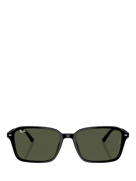 Ray-Ban 0RB2231 Rectangular Sunglasses, Black/Green - view 2, Black/Green
