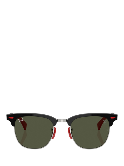 Ray-Ban 0RB3807M D-Frame Sunglasses, Brushed Black/Green - view 2, Brushed Black/Green