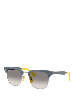 Ray-Ban 0RB3807M D-Frame Sunglasses, Brushed Blue/Grey Gradient, Brushed Blue/Grey Gradient