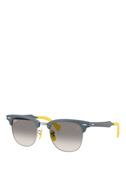 Ray-Ban 0RB3807M D-Frame Sunglasses, Brushed Blue/Grey Gradient, Brushed Blue/Grey Gradient