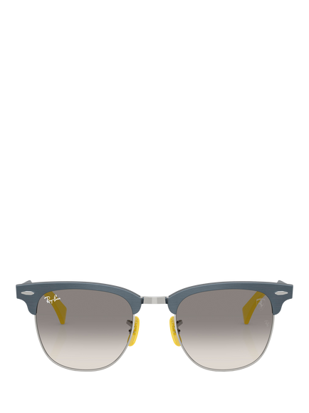 Ray-Ban 0RB3807M D-Frame Sunglasses, Brushed Blue/Grey Gradient - view 2, Brushed Blue/Grey Gradient