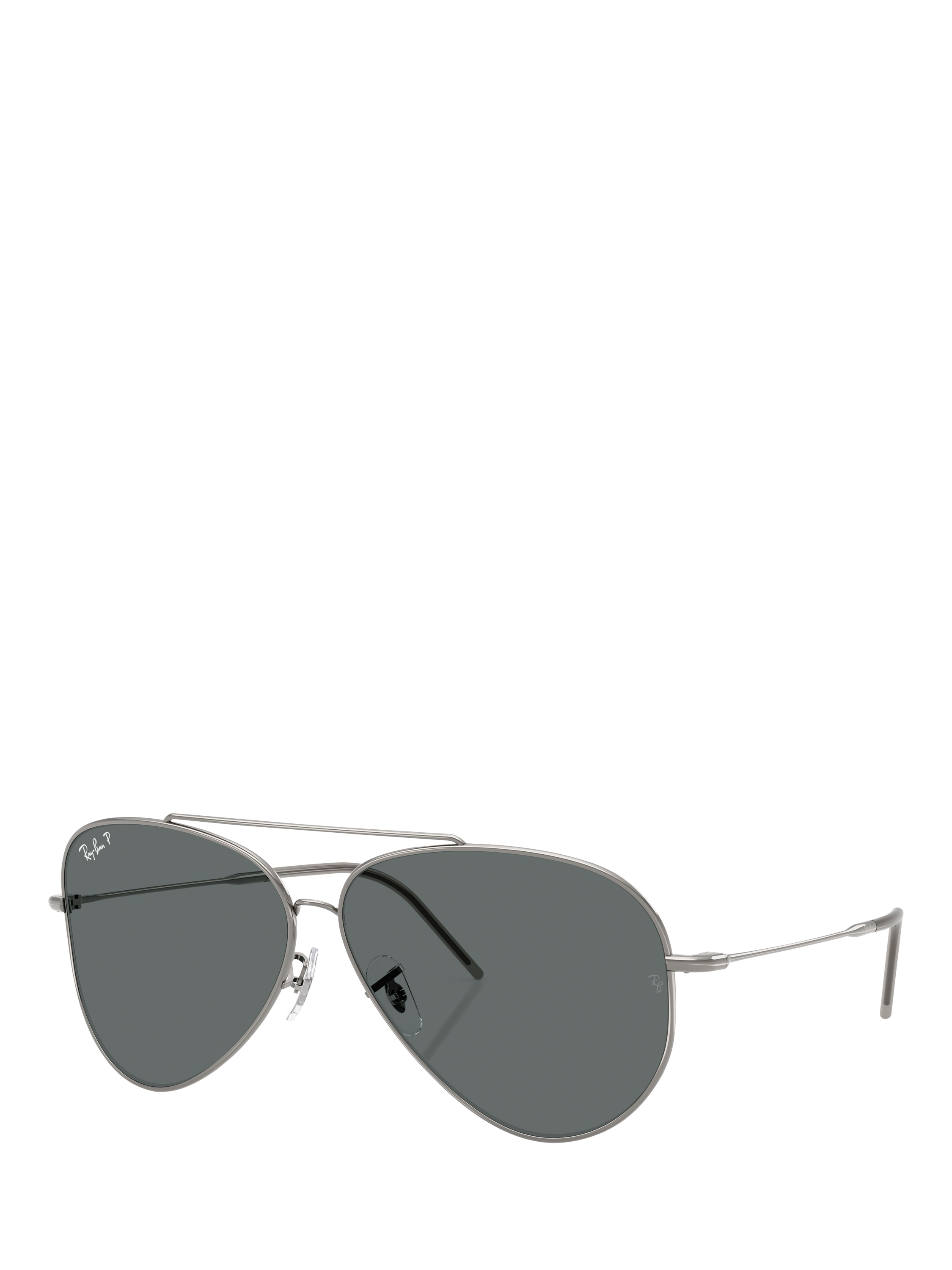 Product image 1 of 6, which shows Ray-Ban 0RBR0101S Aviator Sunglasses, Gunmetal/Grey