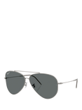 Ray-Ban 0RBR0101S Aviator Sunglasses, Gunmetal/Grey