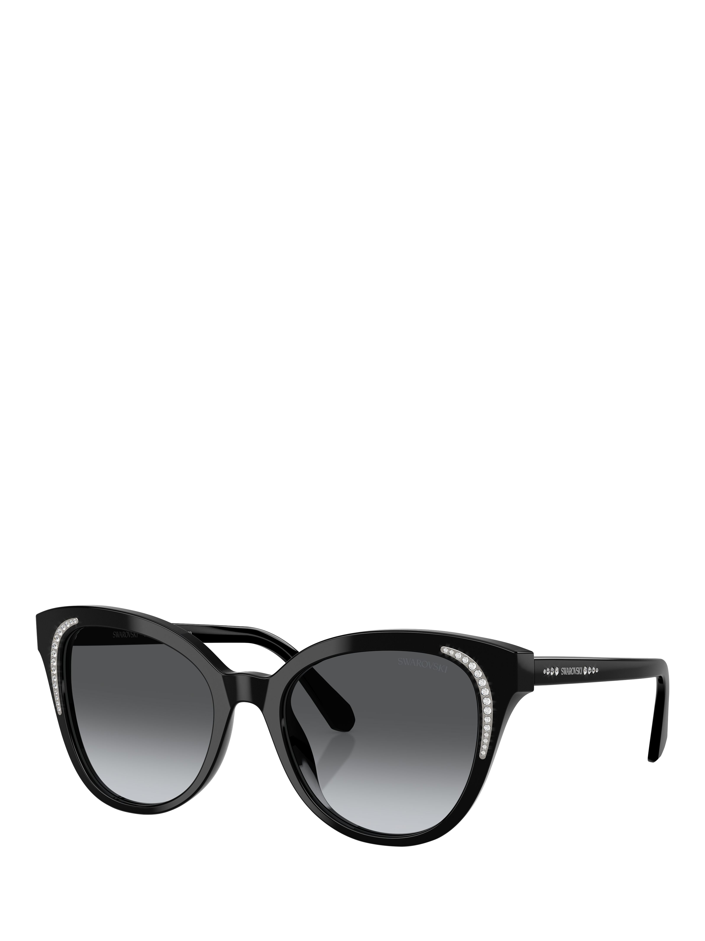 Swarovski 0SK6031 Oval Sunglasses, Black