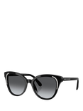 Swarovski 0SK6031 Oval Sunglasses, Black