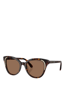 Swarovski 0SK6031 Oval Sunglasses, Dark Havana, Dark Havana