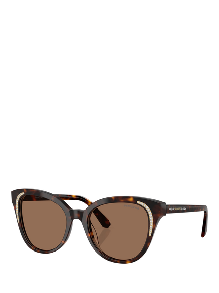 Swarovski 0SK6031 Oval Sunglasses, Dark Havana, Dark Havana
