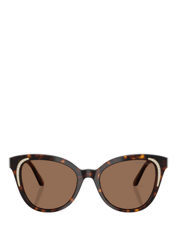 Swarovski 0SK6031 Oval Sunglasses, Dark Havana - view 2, Dark Havana