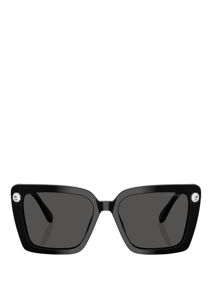 Swarovski 0SK6032 Square Sunglasses, Black - view 2, Black