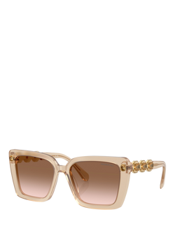 Swarovski 0SK6032 Square Sunglasses, Beige Transparent, Beige Transparent