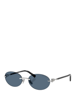 Tiffany & Co 0TF3104D Oval Sunglasses, Silver, Silver