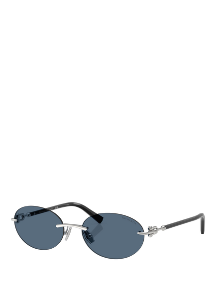 Tiffany & Co 0TF3104D Oval Sunglasses, Silver, Silver