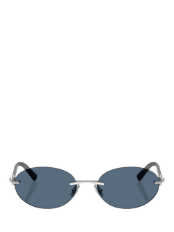 Tiffany & Co 0TF3104D Oval Sunglasses, Silver - view 2, Silver