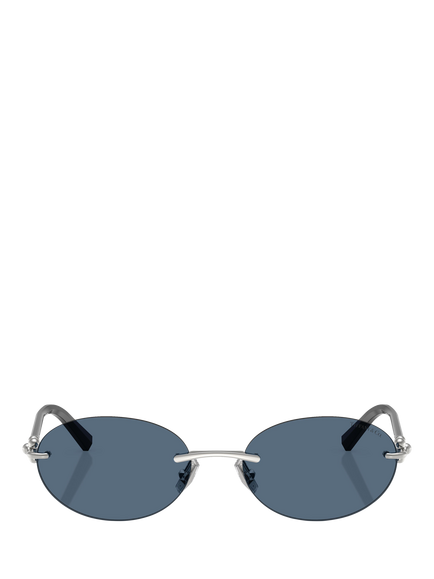 Tiffany & Co 0TF3104D Oval Sunglasses, Silver - view 2, Silver