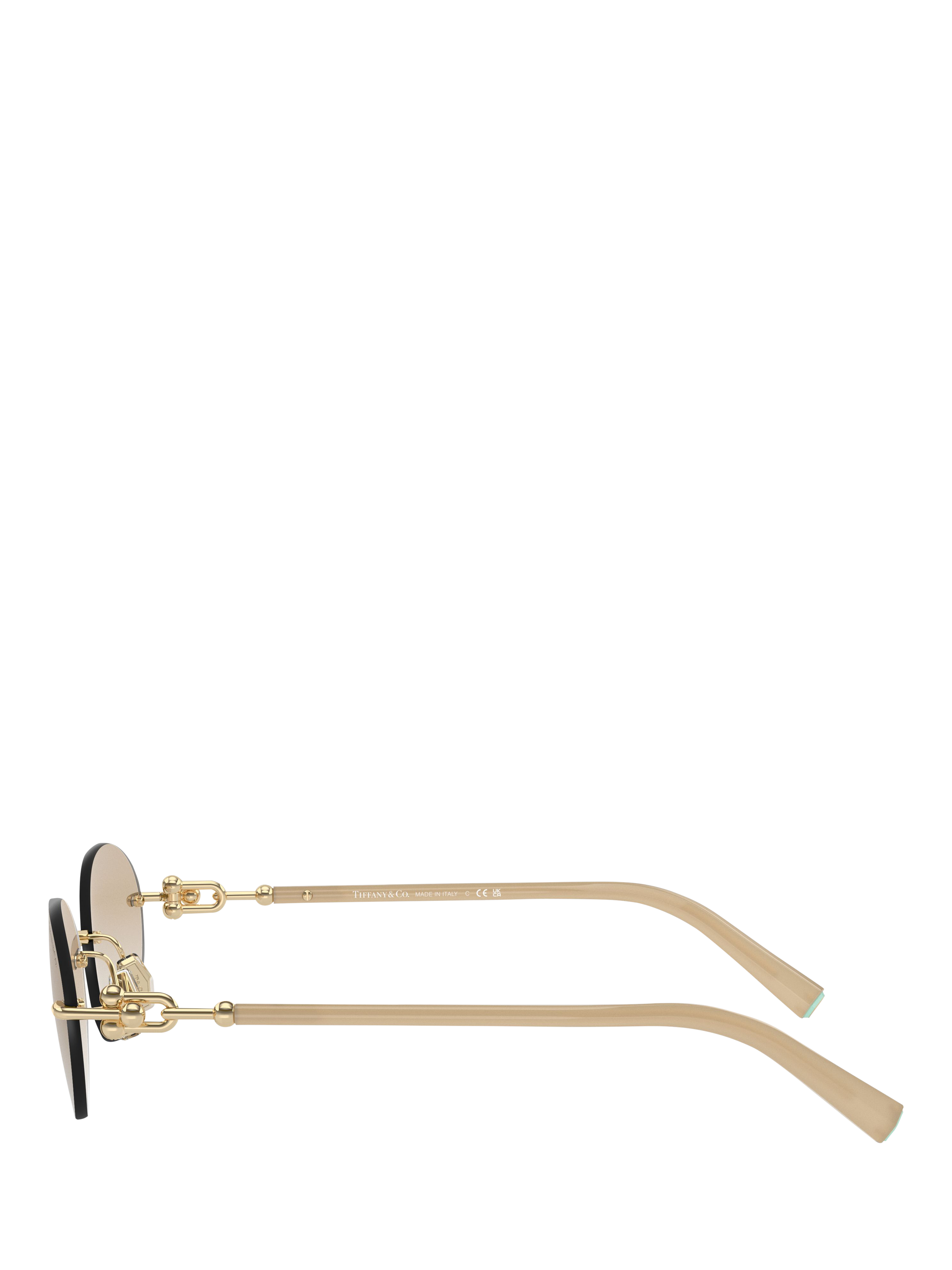 Product image 3 of 5, which shows Tiffany & Co TF3104D Women's Oval Sunglasses, Pale Gold