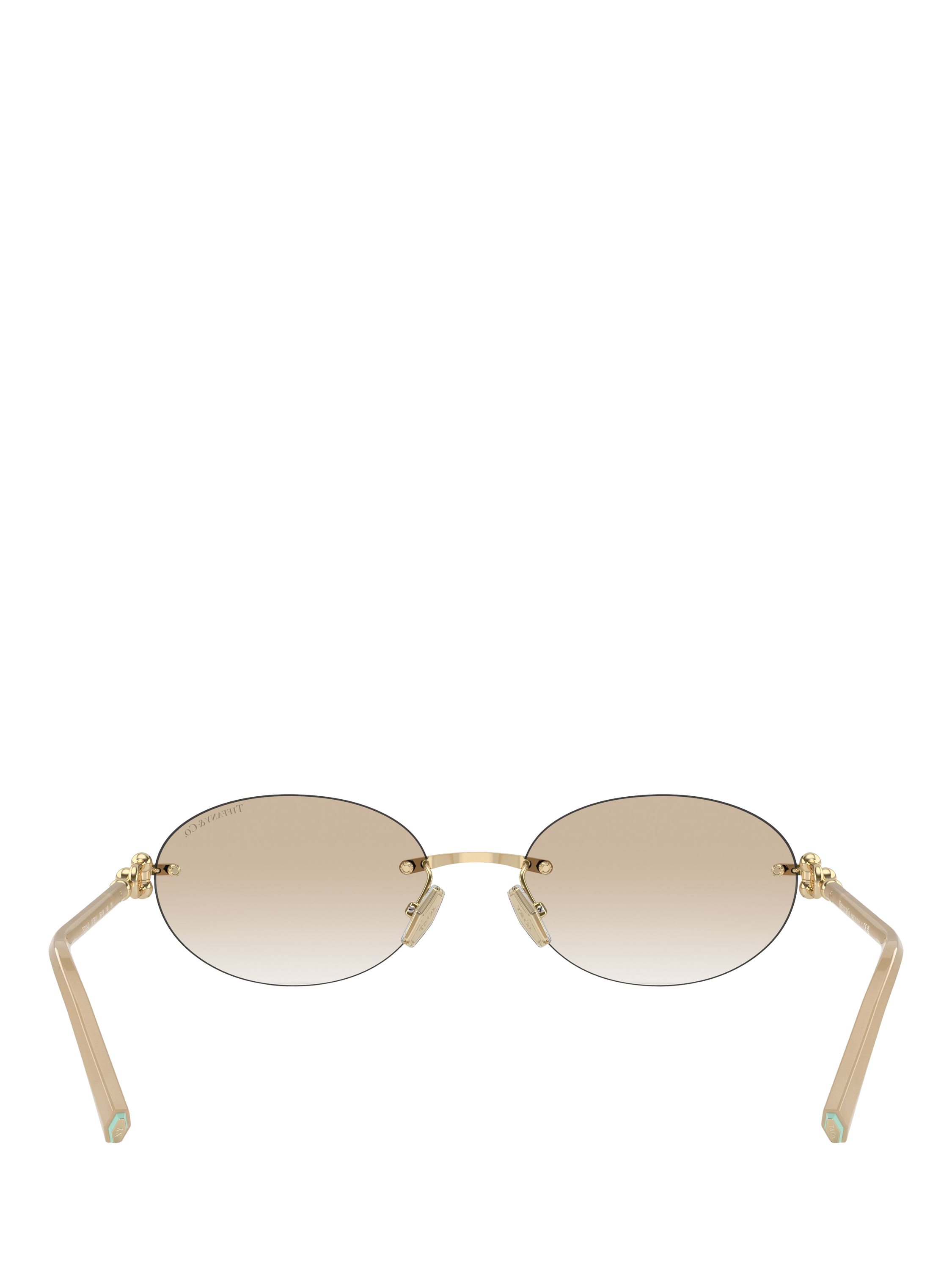 Product image 4 of 5, which shows Tiffany & Co TF3104D Women's Oval Sunglasses, Pale Gold