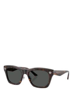 Versace VE2272 Men's Rectangular Sunglasses, Havana, Havana