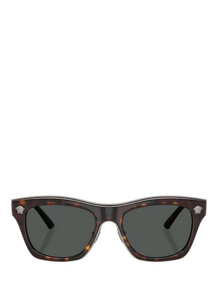 Versace VE2272 Men's Rectangular Sunglasses, Havana - view 2, Havana