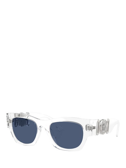 Versace 0VE4479U Rectangular Sunglasses, Crystal, Crystal