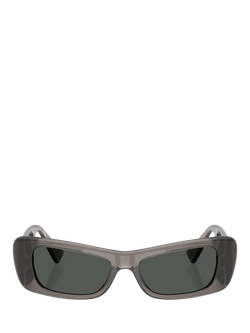Versace 0VE4481 Rectangular Sunglasses - view 2, Grey Glitter Transparent